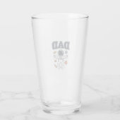 Dad Astronaut Space Vector Shirt Ontwerp_1 Glas (Achterkant)