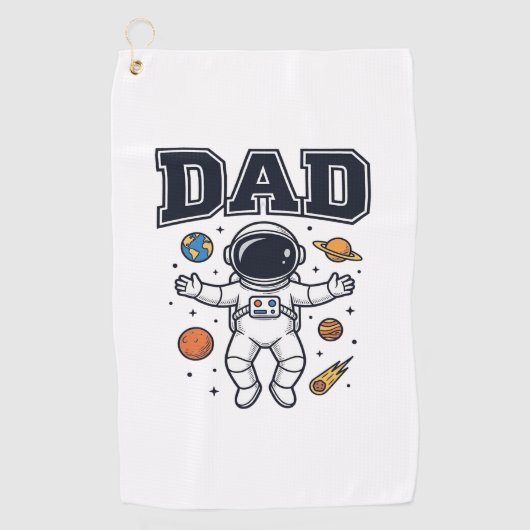 Dad Astronaut Space Vector Shirt Ontwerp_1 Golfhanddoek (Voorkant)