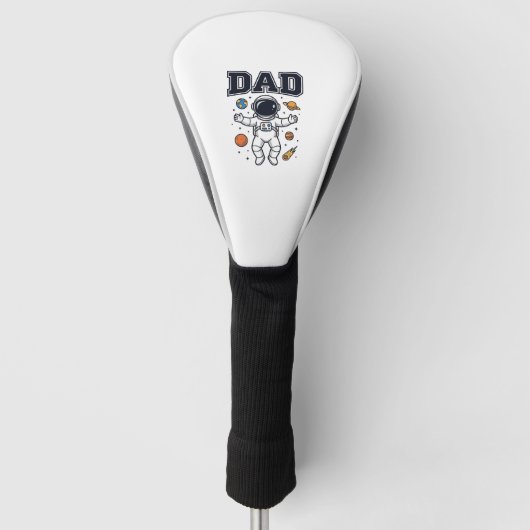 Dad Astronaut Space Vector Shirt Ontwerp_1 Golfheadcover (Voorkant)