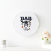 Dad Astronaut Space Vector Shirt Ontwerp_1 Grote Klok (Huis)