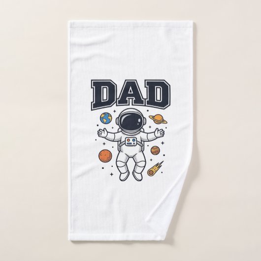 Dad Astronaut Space Vector Shirt Ontwerp_1 Handdoek (Handdoek)