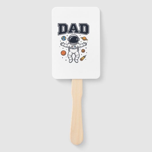 Dad Astronaut Space Vector Shirt Ontwerp_1 Handwaaier (Voorkant)
