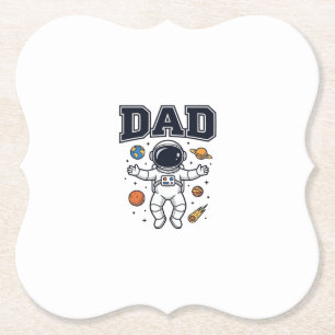 Dad Astronaut Space Vector Shirt Ontwerp_1 Kartonnen Onderzetters
