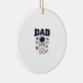 Dad Astronaut Space Vector Shirt Ontwerp_1 Keramisch Ornament (Rechts)
