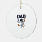 Dad Astronaut Space Vector Shirt Ontwerp_1 Keramisch Ornament (Links)