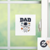 Dad Astronaut Space Vector Shirt Ontwerp_1 Raamsticker (Huis)
