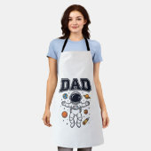 Dad Astronaut Space Vector Shirt Ontwerp_1 Schort (Gedragen)