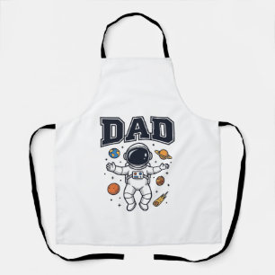 Dad Astronaut Space Vector Shirt Ontwerp_1 Schort