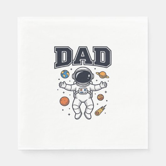 Dad Astronaut Space Vector Shirt Ontwerp_1 Servet (Voorkant)