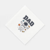 Dad Astronaut Space Vector Shirt Ontwerp_1 Servet (Hoek)