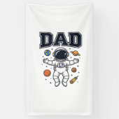 Dad Astronaut Space Vector Shirt Ontwerp_1 Spandoek (Verticaal)