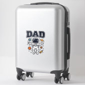 Dad Astronaut Space Vector Shirt Ontwerp_1 Sticker (Koffer)
