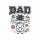 Dad Astronaut Space Vector Shirt Ontwerp_1 Sticker (Voorkant)