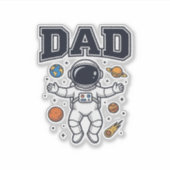 Dad Astronaut Space Vector Shirt Ontwerp_1 Sticker (Voorkant)