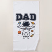 Dad Astronaut Space Vector Shirt Ontwerp_1 Strandlaken (Voorkant)