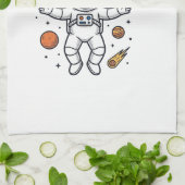 Dad Astronaut Space Vector Shirt Ontwerp_1 Theedoek (Gevouwen)