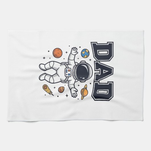 Dad Astronaut Space Vector Shirt Ontwerp_1 Theedoek (Horizontaal)