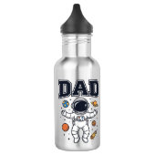 Dad Astronaut Space Vector Shirt Ontwerp_1 Waterfles (Links)