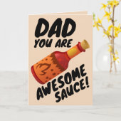 DAD AWESOME SAUCE VADERDAGANSKAART KAART (Gele Bloem)
