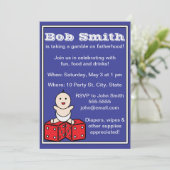 Dad Baby shower Baby Dice Gamble Kaart (Staand voorkant)