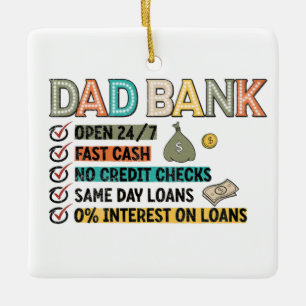 Dad Bank: de ultieme kredietverstrekker Keramisch Ornament