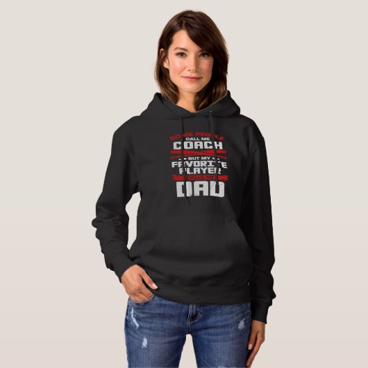Dad Baseball Coach Hoodie (Voorkant volledig)