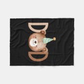 Dad Beary First Birthday Shirt Matching Family Out Fleece Deken (Voorkant (Horizontaal))