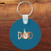 Dad Beary First Birthday Shirt Matching Family Out Sleutelhanger (Voorkant)
