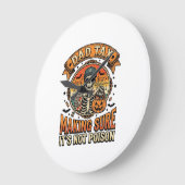 Dad Belasting Grappige Halloween Skelet Snoep_1 Grote Klok (Hoek)