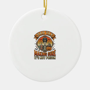 Dad Belasting Grappige Halloween Skelet Snoep_1 Keramisch Ornament