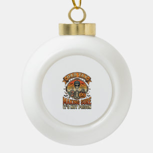 Dad Belasting Grappige Halloween Skelet Snoep_1 Keramische Bal Ornament