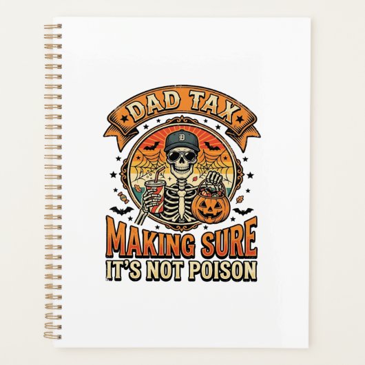Dad Belasting Grappige Halloween Skelet Snoep_1 Planner (Voorkant)
