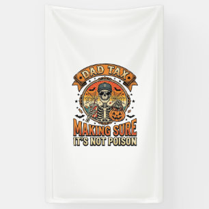 Dad Belasting Grappige Halloween Skelet Snoep_1 Spandoek
