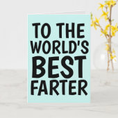 DAD BIRTHDAY FUNNY BEST FARTER FATHER KAART (Gele Bloem)