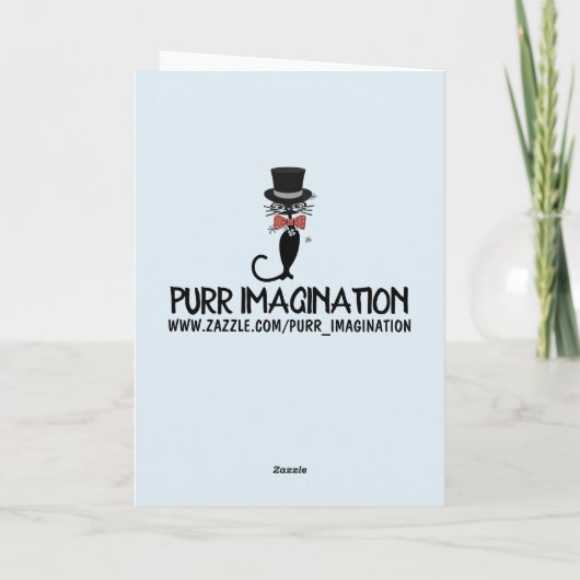 DAD BIRTHDAY KAART SPHINX CAT FUNNY (Achterkant)