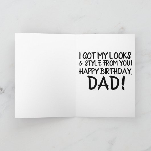 DAD BIRTHDAY KAART SPHINX CAT FUNNY (Binnen)