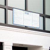 Dad Blau Monogram 3' x 5' Takenlijst Whiteboard Spandoek (Buitenkant Gebouw)