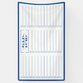 Dad Blau Monogram 3' x 5' Takenlijst Whiteboard Spandoek (Verticaal)