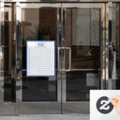 Dad Blue Monogram 20" x25" To Do List Dry Erase Raamsticker (Kantoordeur)