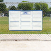 Dad Blue Monogram 3' x 5' To Do List Dry Erase Spandoek (Insitu)