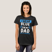 Dad Blue Ribbon Fathers Day Apraxia Awareness T-shirt (Voorkant volledig)