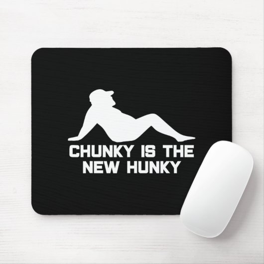 Dad Bod Chunky Is The New Hunky Dadbod Silhouette Muismat (Met muis)