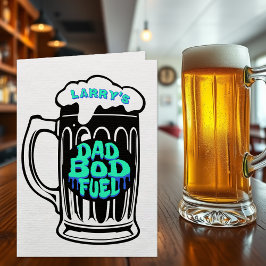 Dad Bod Fuel Beer Stein Funny Vaderdag Feestdagen Kaart