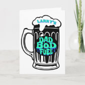 Dad Bod Fuel Beer Stein Funny Vaderdag Feestdagen Kaart (Voorkant)