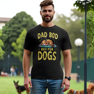 DAD BOD maar voor honden Fun Retro T-shirt