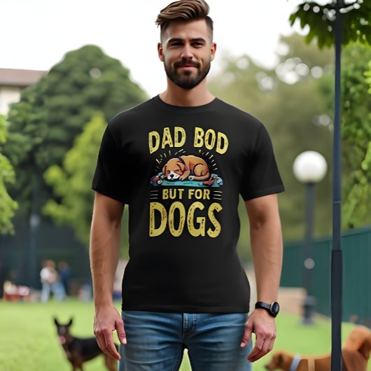 DAD BOD maar voor honden Fun Retro T-shirt