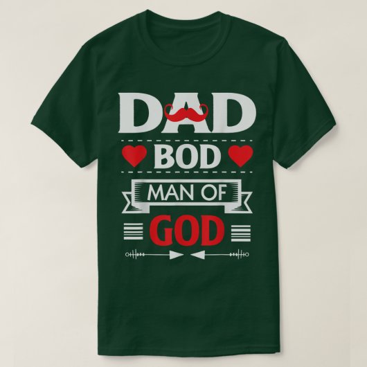 Dad Bod Man Van God T-shirt (Design voorkant)