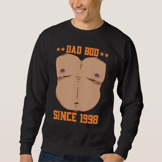 Dad Bod Since 1998 Father s Day Beer Belly Trui (Voorkant)