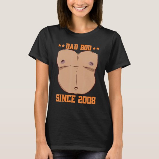 Dad Bod Since 2008 Father s Day Beer Belly T-shirt (Voorkant)