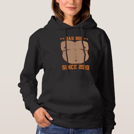 Dad Bod Since 2010 Father s Day Beer Belly Hoodie (Voorkant)